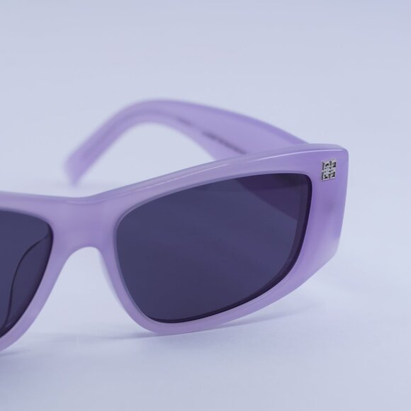 🕶️ New Givenchy GV40048F 78A Sunglasses - Shiny Lilac Frame, Grey Lenses - Picture 5 of 11